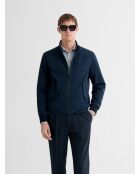 Blouson regular déperlant col montant bleu nuit