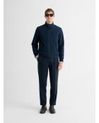 Blouson regular déperlant col montant bleu nuit