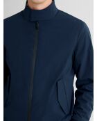 Blouson regular déperlant col montant bleu nuit