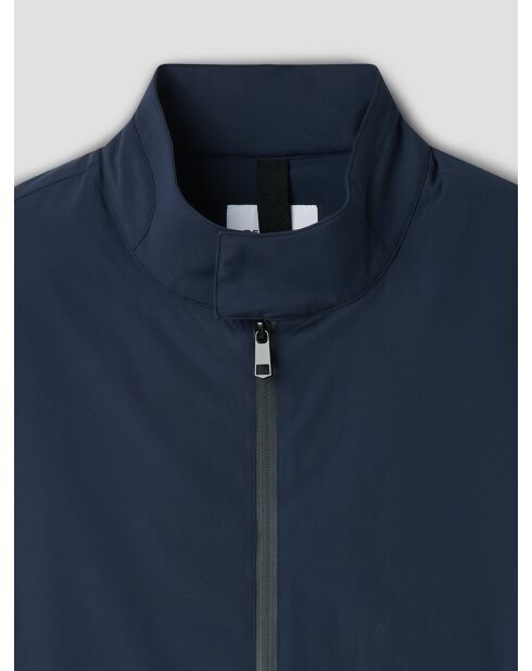Blouson regular déperlant col montant bleu nuit