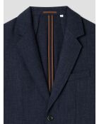 Inkblauwe bistretch slim colbert