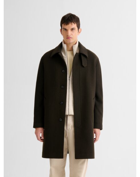Pardessus col chemise vert sapin