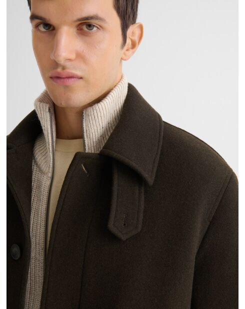 Pardessus col chemise vert sapin