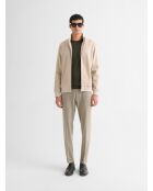 Leichte Jacke mit Reißverschluss und tabakmelierter Oberfläche