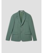 Veste de costume slim tissu traveller verte