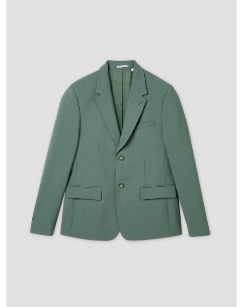 Veste de costume slim tissu traveller verte