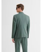 Veste de costume slim tissu traveller verte