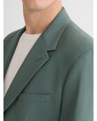 Veste de costume slim tissu traveller verte