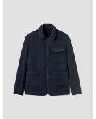 Veste ville col chemise bleu navy