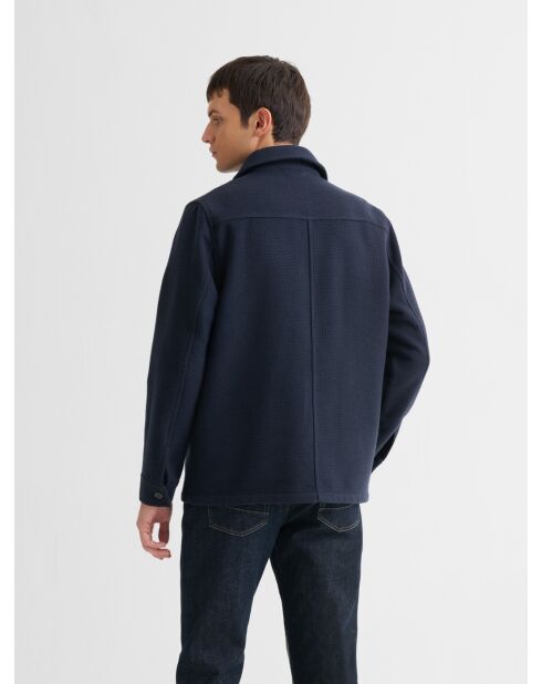 Veste ville col chemise bleu navy