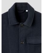 Veste ville col chemise bleu navy
