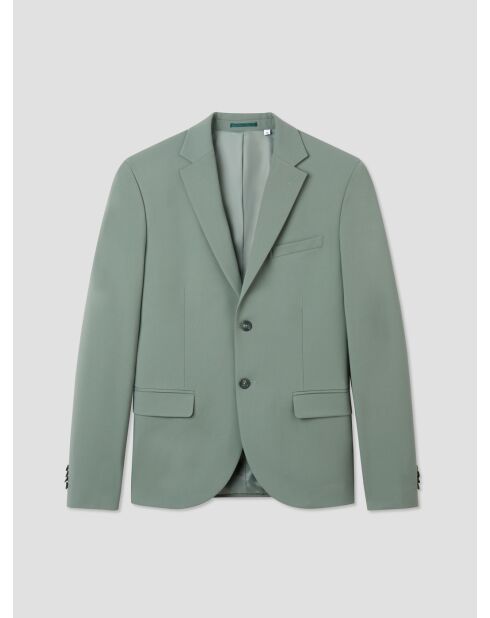 Veste de costume slim bistretch vert amande
