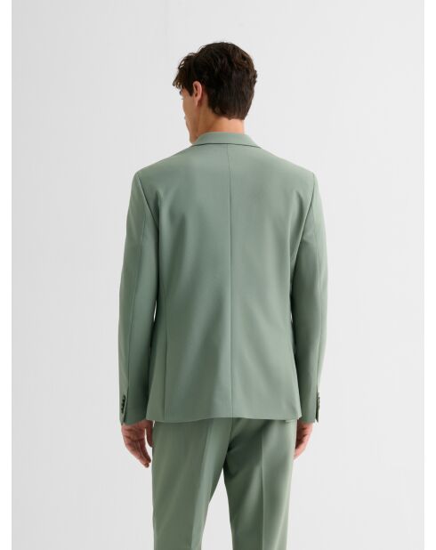 Veste de costume slim bistretch vert amande