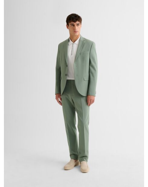 Veste de costume slim bistretch vert amande