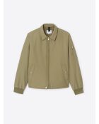 Bomber in cotone verde mandorla 2
