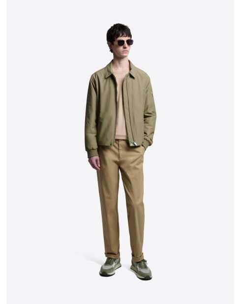 Bomber in cotone verde mandorla 2