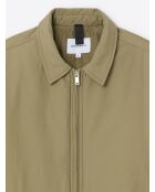 Bomber in cotone verde mandorla 2