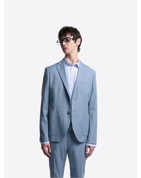Veste de costume extraslim bistretch bleu clair