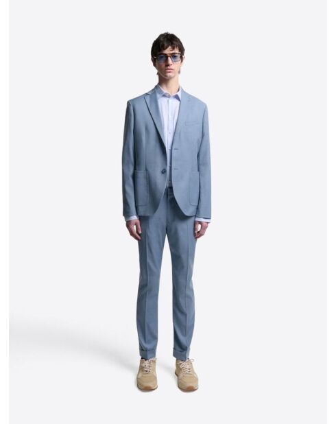 Veste de costume extraslim bistretch bleu clair