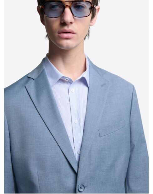 Veste de costume extraslim bistretch bleu clair