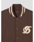 Giacca marrone con bottoni regolari