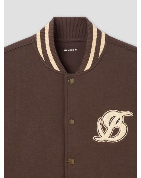 Giacca marrone con bottoni regolari
