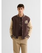 Giacca marrone con bottoni regolari