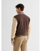 Giacca marrone con bottoni regolari