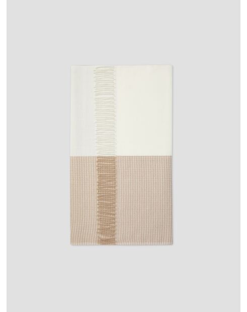 Karierter Schal mit Haselnuss-Grafik