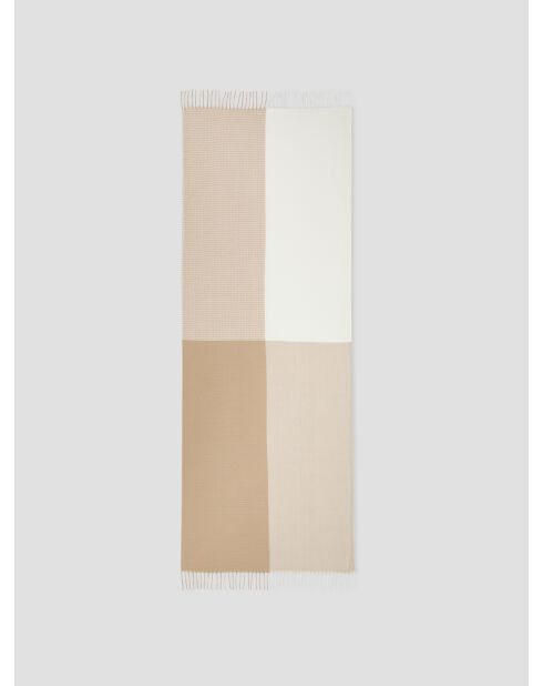 Karierter Schal mit Haselnuss-Grafik
