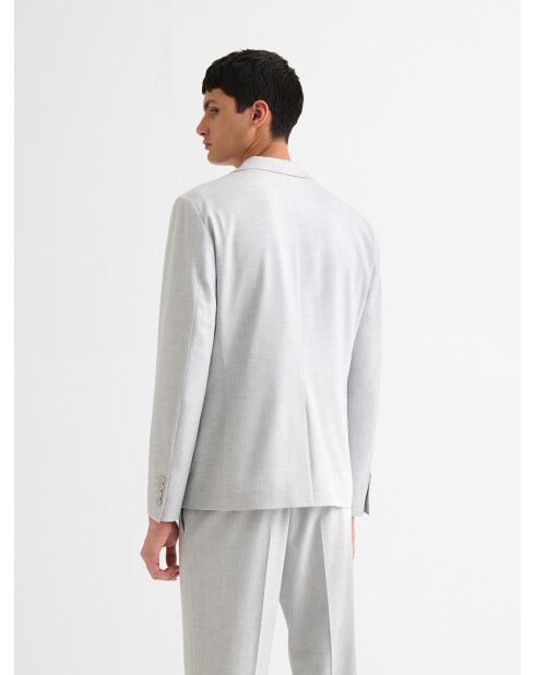 Hellgraue, schmale Anzugjacke aus Bistretch