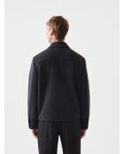 L'Atelier - Regular casual jack met ritssluiting in antraciet gemêleerd