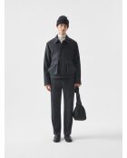 L'Atelier - Regular casual jack met ritssluiting in antraciet gemêleerd