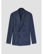 Marineblaue schmale Anzugjacke aus Wolle