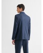 Marineblaue schmale Anzugjacke aus Wolle