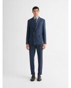 Marineblaue schmale Anzugjacke aus Wolle