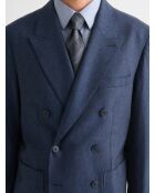Marineblaue schmale Anzugjacke aus Wolle