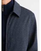 Veste légère regular zippé en jersey bleu marine