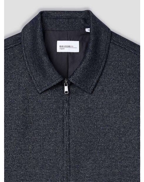 Leichte marineblaue Jerseyjacke mit normalem Reißverschluss