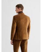 Chaqueta delgada de terciopelo caramelo 2