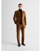Chaqueta delgada de terciopelo caramelo 2