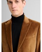 Chaqueta delgada de terciopelo caramelo 2