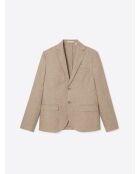 Chaqueta de traje ajustado color caramelo
