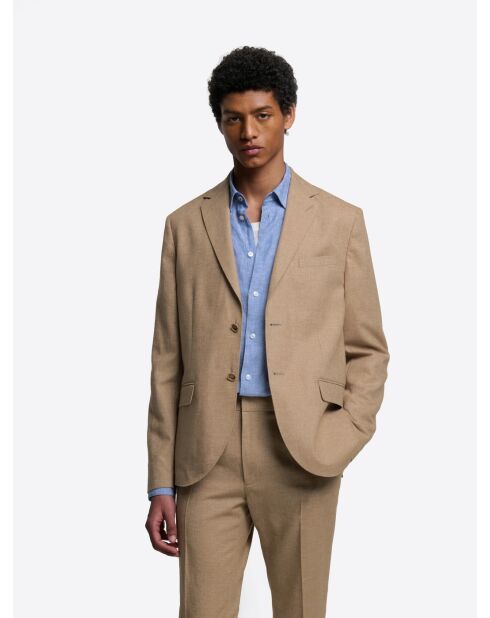 Veste de costume slim caramel