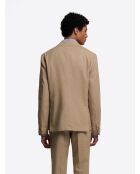 Chaqueta de traje ajustado color caramelo