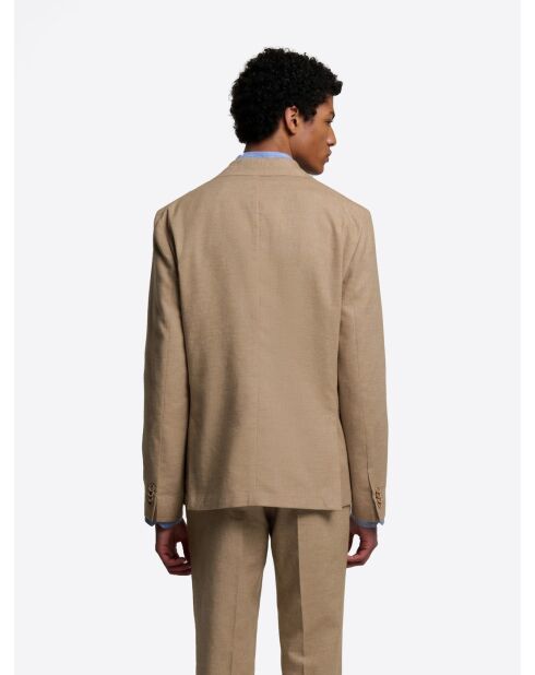 Veste de costume slim caramel