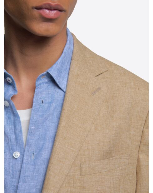 Veste de costume slim caramel