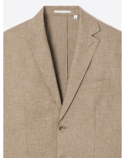 Veste de costume slim caramel