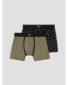 Confezione regalo 2 boxer fantasia neri