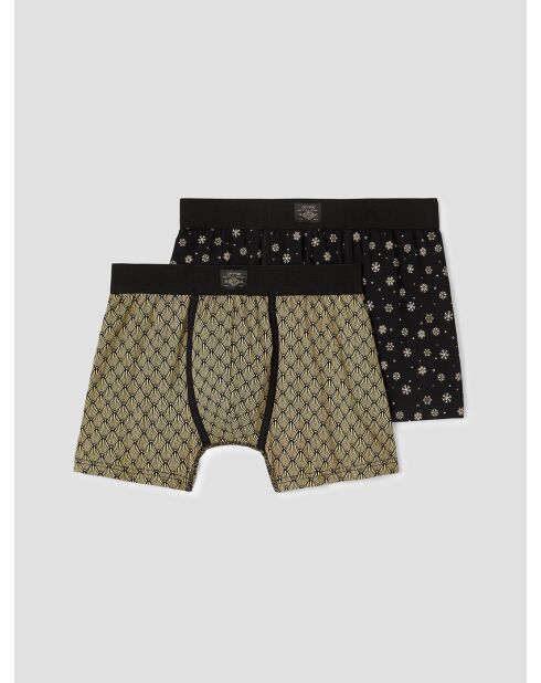 Geschenkbox 2 schwarze Fantasy-Boxershorts